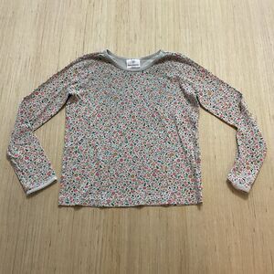 Hanna Andersson Long Sleeve Beige Floral Top Size 140 (10) Pima Cotton